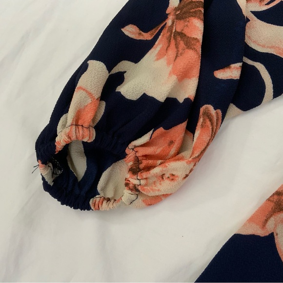 Show Me Your Mumu Sz Small Thunder Bird Dress Floral Mini Navy Blue Pink Lined - Picture 7 of 14
